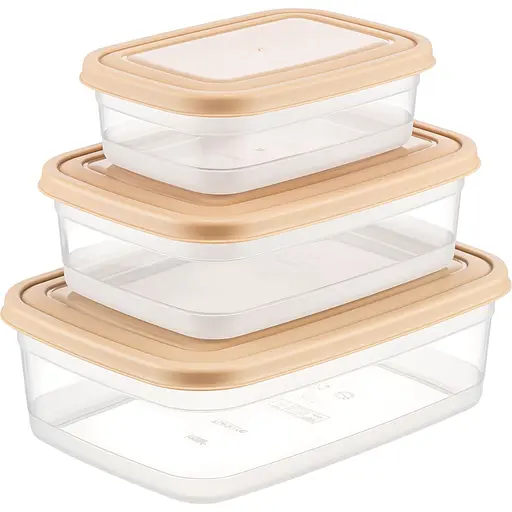 Набор контейнеров для хранения продуктов Freshlife прямоугольные 3 шт. 0,6 л, 1,2 л, 2 л (D-430-03)