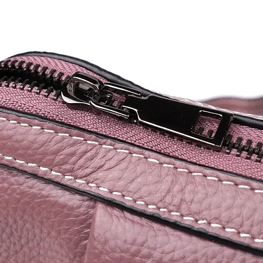 Жіноча шкіряна сумка з ефектним драпіруванням Vintage 23х15х7 см 000315805 - фото 7