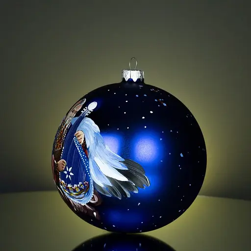 Ялинкова прикраса Різдвяні історії Кобзар-Хранитель куля скло (4820001154689) - фото 2