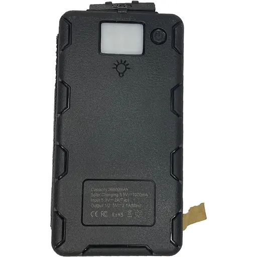 Повер банк Pineng із сонячною панеллю на 36800 mAh. Універсальна мобільна батарея з ліхтариком - фото 5