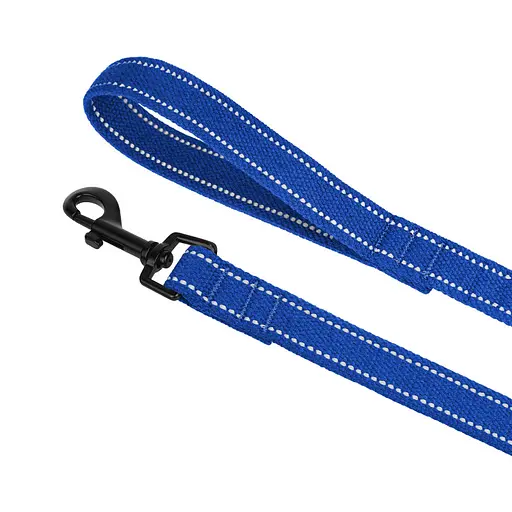 Повідець для собак Barksi Сotton з карабіном квадратне вушко 200x1.6 см лазурно-синій - фото 4