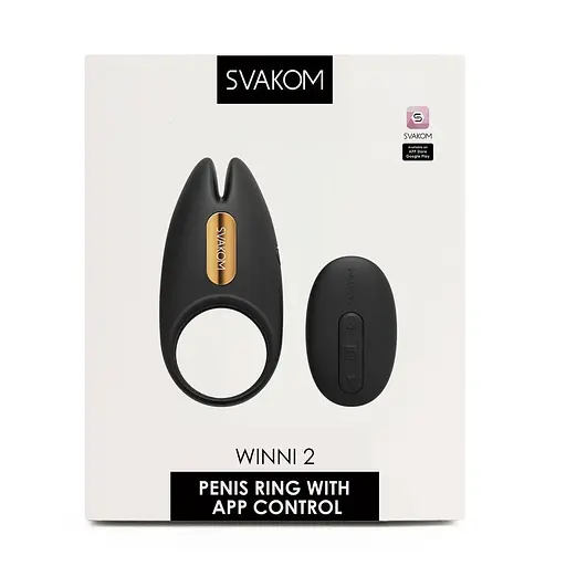 Эрекционное виброкольцо Svakom Winni 2 управление со смартфона пульт д/у - фото 2