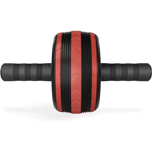 Ролик для пресса Hop-Sport с ковриком черно-красный - фото 3