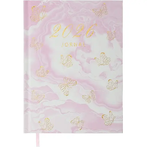 Щоденник датований Buromax Mist 2026 поліграфічний A5 світло-рожевий (BM.21164-43)