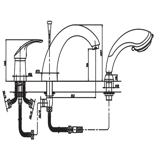Смеситель для ванны Haiba MARS 022 (HB0790) - фото 2