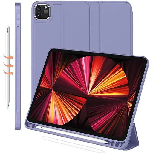 Чохол-книжка CDK для Apple iPad Pro 11" 3gen 2021 екокожа/силікон Smart Case cлот стилус (011190) lavender