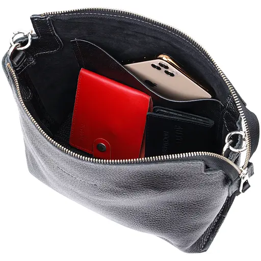 Кожаная женская сумка Grande Pelle 26х22х13 см sum0023599 - фото 5