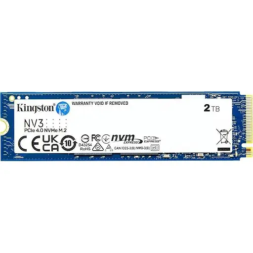 Внутренний накопитель SSD KINGSTON 2 TB NV3 M.2 2280 PCIe 4.0 NVMe SNV3S/2000G - фото 1