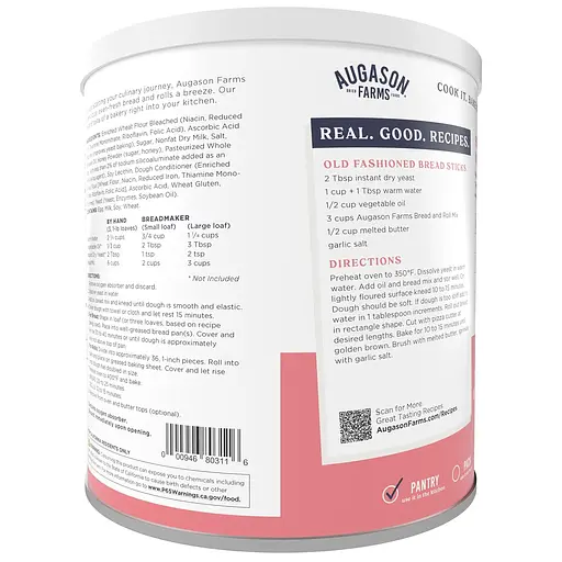 Смесь для выпечки хлеба Augason farms, 48 порций, 10 лет срок хранения (101198) - фото 3