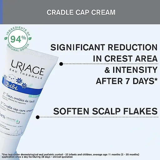 Детский регулирующий крем Uriage Bebe Cradle Cap Skincare от молочных корочек 40 мл - фото 6