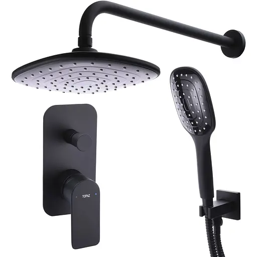 Душова система прихованого монтажу Topaz Sardinia TSG 08205-G-H20-BL, Чорний матовий - фото 1