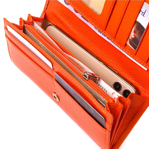 Жіночий шкіряний гаманець Canpellini 19х9.6х2 см acs0025533 - фото 4