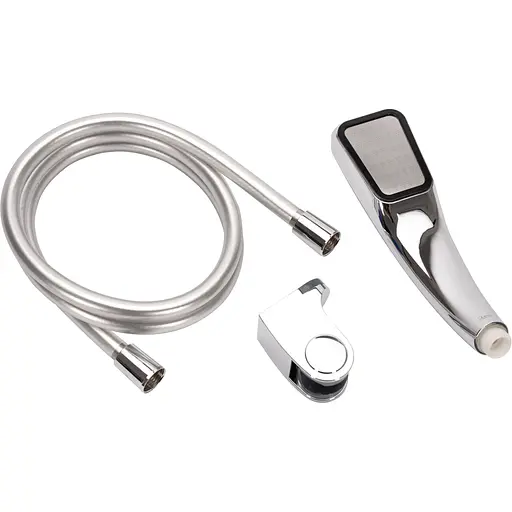 Душова лійка Rea Eco Power + шланг + тримач хром REA-P8586, Хром - фото 1