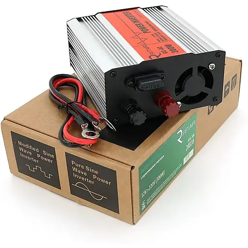 Инвертор напряжения Ritar RSX-300, 12V/220V, 300W с аппроксимированной синусоидой, 1xShuko, 1xUSB, клеммные провода, BOX, Q20 - фото 2