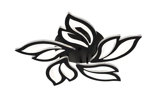 Люстра светодиодная акриловая VALESO V X6078-5 BK черная - фото 2