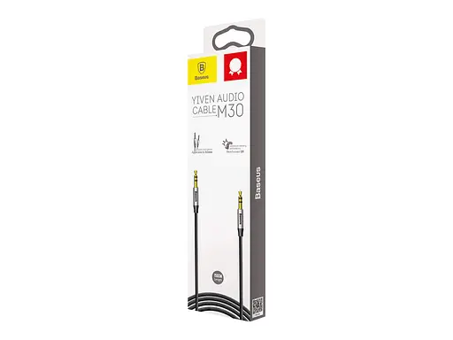 Кабель AUX Baseus Yiven Audio Cable M30 1.5 м черный (CAM30-CS1) - фото 3