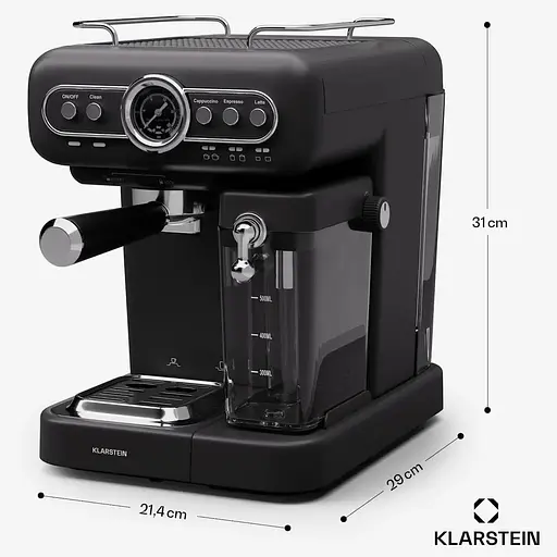 Кофеварка Klarstein Espressionata Evo 19 бар 1350 Вт (10045425) Черный - фото 2