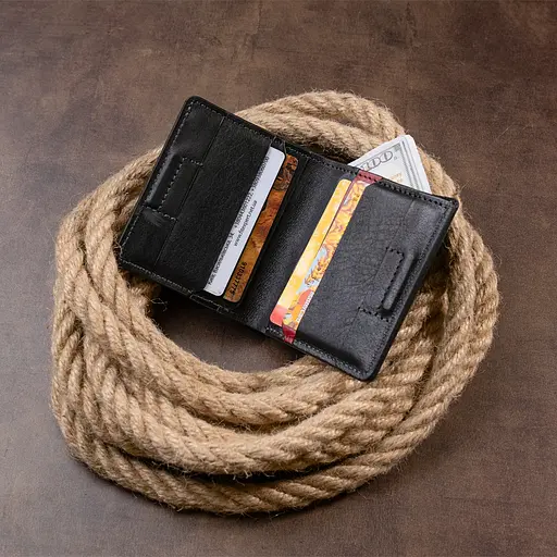 Кожаный портмоне Grande Pelle 9х10х1 см acs0016121 - фото 8