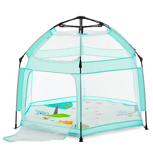 Палатка автоматическая MR 1512 с ковриком, 146x127x110 см, каркасная, сетчатые стены, зелёный - фото 8