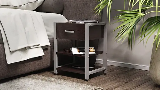 Тумба універсальна Ferrum-decor Вів'єн 1/2 50x41x40 сірий ДСП Венге 16мм (FRD-106185)