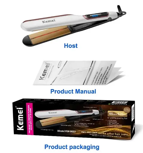 Випрямляч c інфрачервоним випромінюванням Kemei Km-9623 Утюжок - фото 2