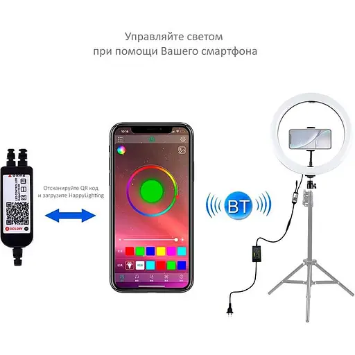 Кільцева LED лампа Puluz PU411EU 12" - фото 3