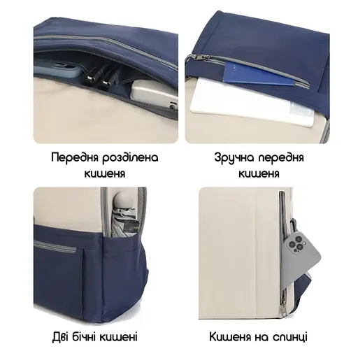 Рюкзак міський жіночий Tigernu T-B9388 16л для ноутбука 15.6" Pink (17041) - фото 5