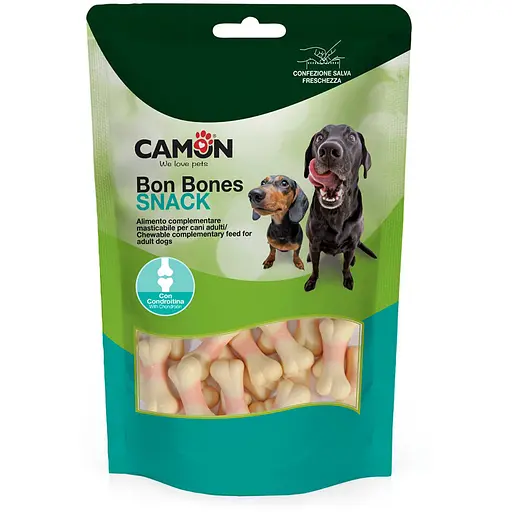 Ласощі для собак Camon Bon Bones у вигляді кісточки з хондроїтином 120 г