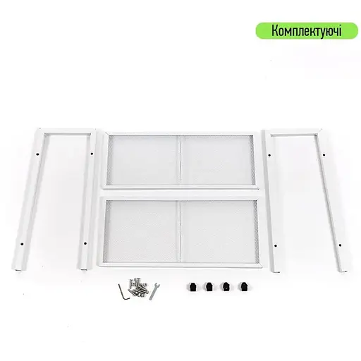 Стеллаж-этажерка Wall Sticker SW-00002102 двухъярусный из металла 60х26х60 см белый - фото 4