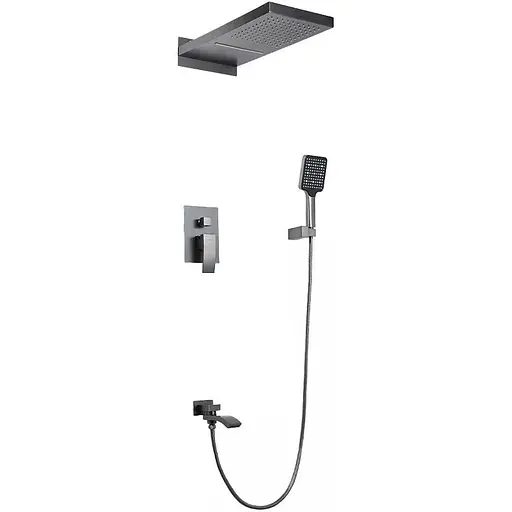 Душова система прихованного монтажу Gappo Gungrey G7107-79, Графітовий хром - фото 1