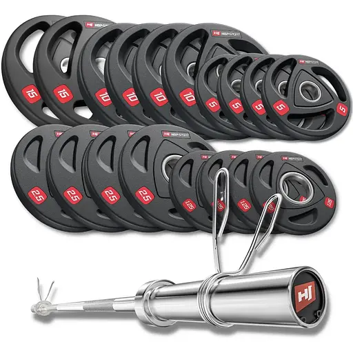 Набор олимпийский Hop-Sport PRO 125кг с грифом 220см