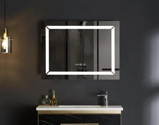 Зеркало Mixxus Light MR01-80x60 (часы, LED-подсветка, антизапотевание) (MI5998) - фото 4