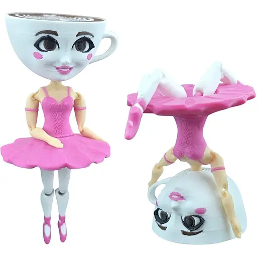 3D Іграшка Балерина Капучино, 13 см, рухлива