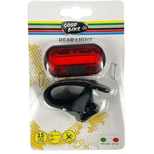 Фонарик мигалка светодиодный Good Bike X-Ray 15 LED красный свет 2 режима (94326-IS) - фото 6