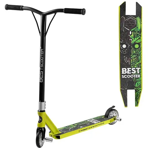 Трюковий самокат Best Scooter 57870 HIC-система, дека з принтом