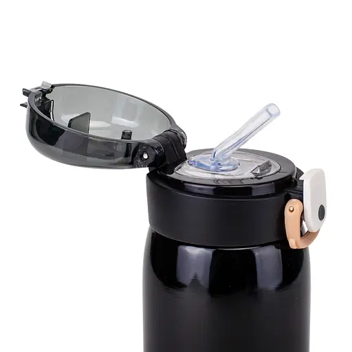 Термос Elisey дитячий з трубочкою "Cat love" чорний 500 мл (9185-009) - фото 2