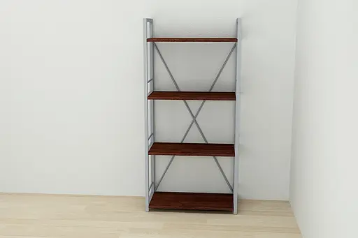 Этажерка 4/60 Ferrum-decor Серии Коннект 120x60x28 серый ДСП Венге 16мм (FRD-105544) - фото 4