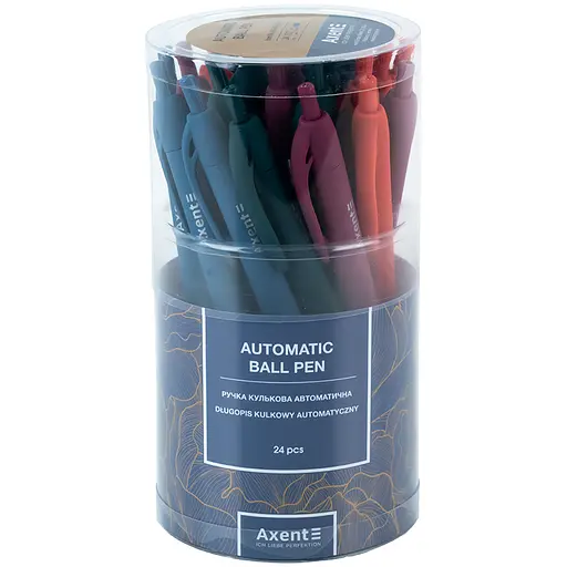 Набор ручек Axent Earth Colors шариковые автоматические 24 шт. синие (AB1097-02-A) - фото 3