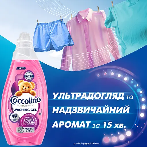 Парфумований гель для прання Coccolino Wonder Wash Ultra Care 1.48 л - фото 7