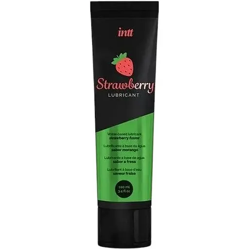 Лубрикант на водній основі Intt Strawberry смак та аромат полуниці без цукру 100 мл