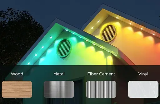 Гирлянда Smart LED Govee H705A Permanent Outdoor Lights RGB, IP67, 30м, кабель прозорий - фото 6