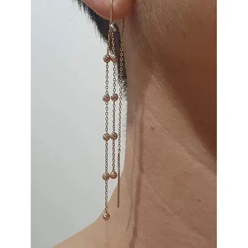 Золотые серьги-протяжки Tango. 580109 - фото 2