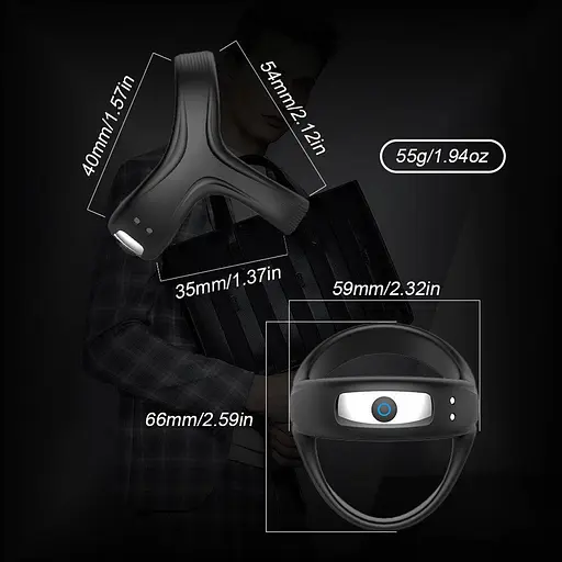 Эрекционное кольцо Lovesecret Premium 6.7 см (черный) - фото 8