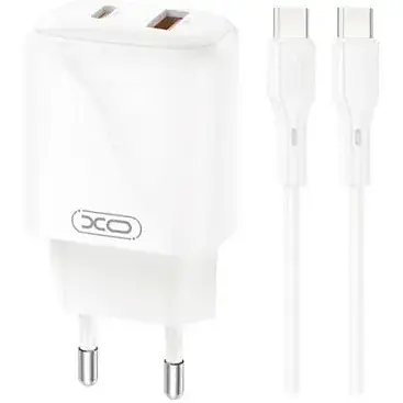 Сетевое зарядное устройство для XO L158(EU) PD20W+QC18W(1A1C) Charger TYPE-C cable Белый - фото 1