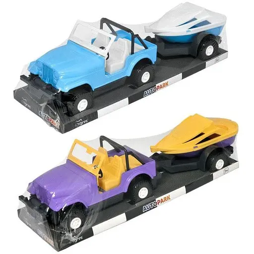 Авто-джип Tigres с лодкой на планшетке в ассортименте - фото 3