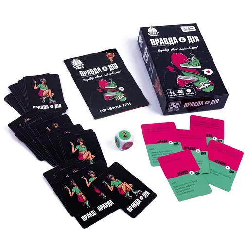 Карткова гра "Правда або дія" VT5903-02, 50 карток, гральний кубик - фото 5