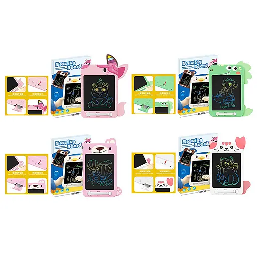 Планшет LCD, 8 дюймів, для малювання, 19x27x1 см, кольоровий (В асортименті) - фото 5