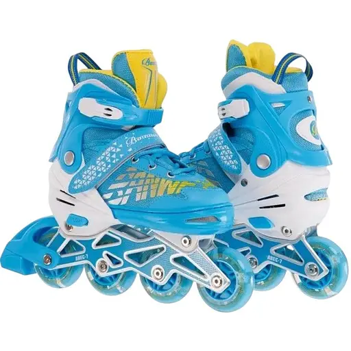 Ролики для підлітків Banwei із захистом 6917-М розмір 35-38 сині - фото 2