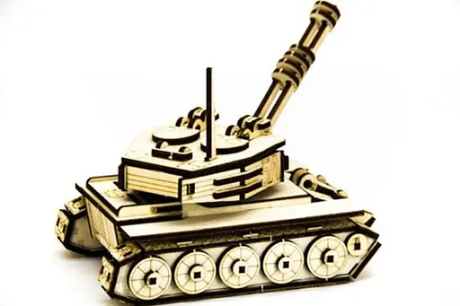 Дерев'яний конструктор Танк М-60 105 деталей - фото 6