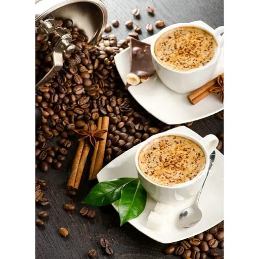 Алмазна мозаїка Strateg ПРЕМІУМ Зустріч на каву без підрамника розміром 50х65 см (SGK85901) - фото 1